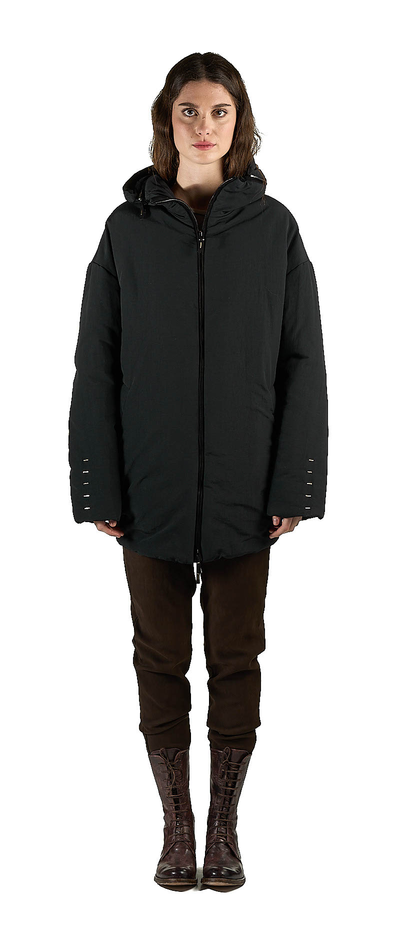 DANIELE BASTA LEATHER AND SILVER JACKET